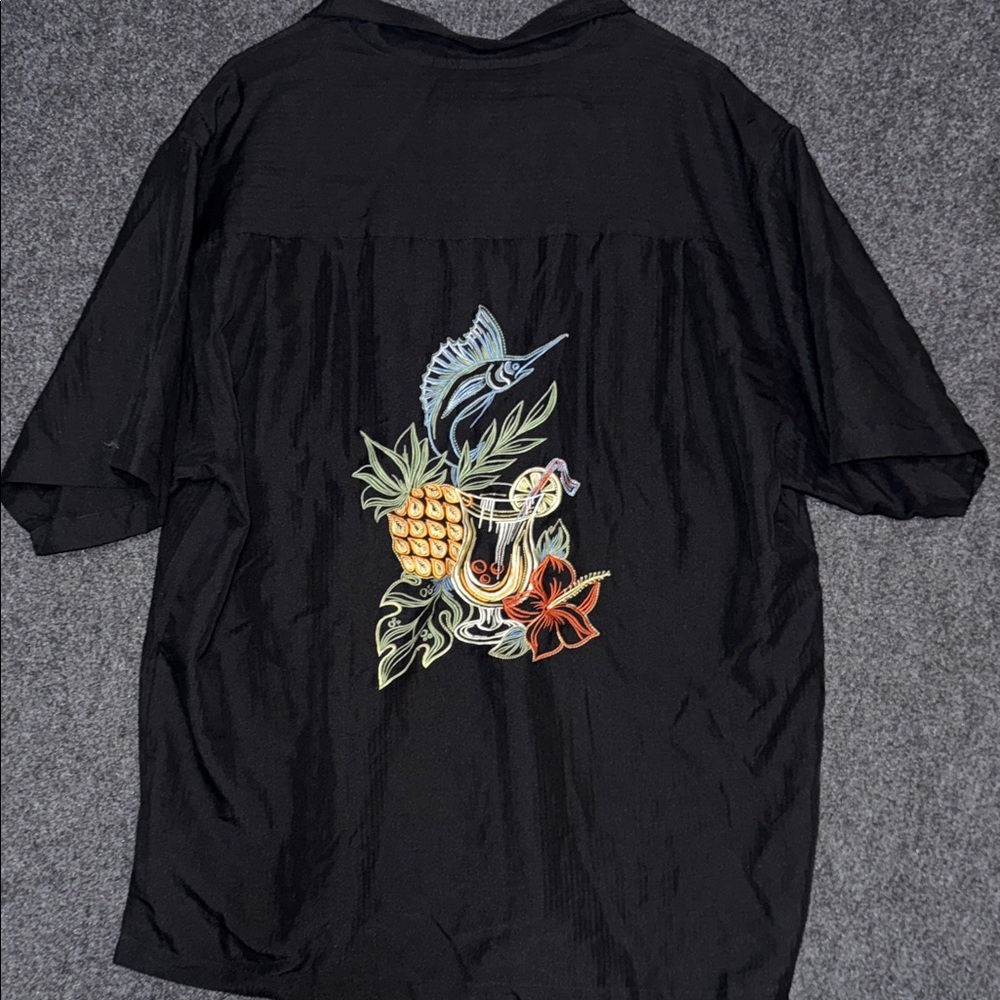 Weekenders Black Casual Button-Down Shirt with Marlin‎ Embroidery - Picture 4 of 5